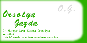 orsolya gazda business card